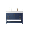 Pavia 48” Single Vanity in Royal Blue with Acrylic under-mount Sink Without Mirror