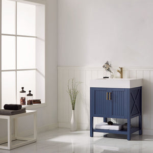 Pavia 28” Single Vanity in Royal Blue with Acrylic under-mount Sink Without Mirror