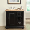 Silkroad Exclusive  36-inch Travertine Top Single Sink Bathroom Vanity - V0281TW36L