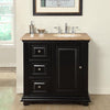 Silkroad Exclusive  36-inch Travertine Top Single Sink Bathroom Vanity - V0281TW36R