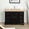 Silkroad Exclusive  48-inch Travertine Top Single Sink Bathroom Vanity - V0284TR48C