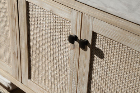 60" Solid Wood Sink Vanity with Marble top - No faucet