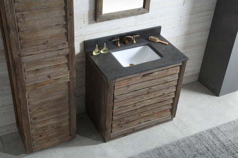 Image of 36" Wood Sink Vanity Match with Marble WH 5136" top  - No faucet