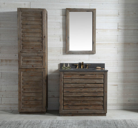 Image of 36" Wood Sink Vanity Match with Marble WH 5136" top  - No faucet