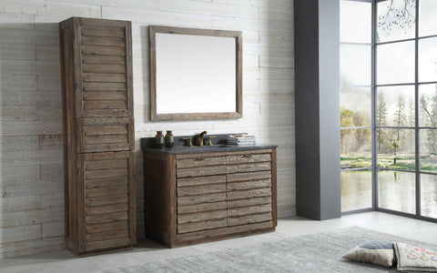 Image of 48" Wood Sink Vanity Match with Marble WH 5148" top - No faucet