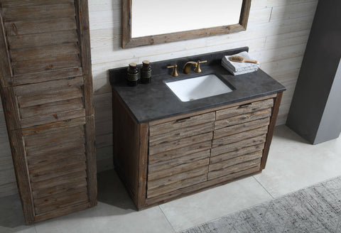 Image of 48" Wood Sink Vanity Match with Marble WH 5148" top - No faucet