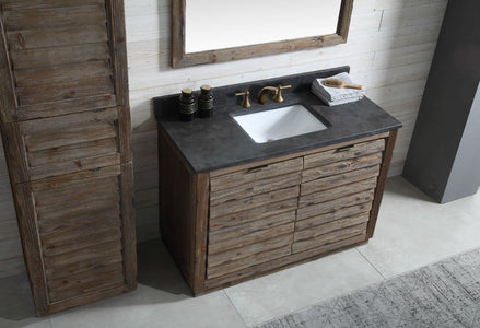 48" Wood Sink Vanity Match with Marble WH 5148" top - No faucet