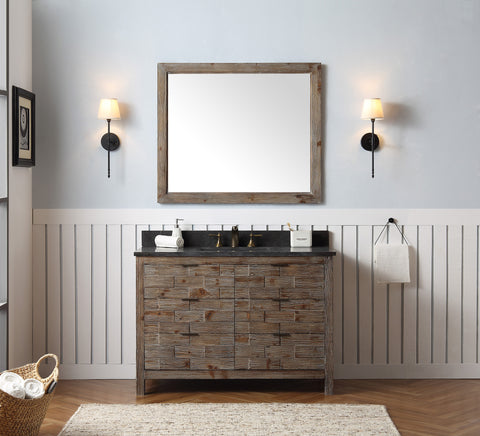 Image of 48" Wood Sink Vanity Match With Marble Wh 5148" Top -No Faucet