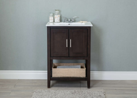 Image of 24" Sink Vanity With Basket Without Faucet