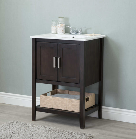 Image of 24" Sink Vanity With Basket Without Faucet