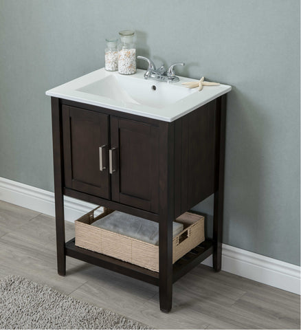 Image of 24" Sink Vanity With Basket Without Faucet