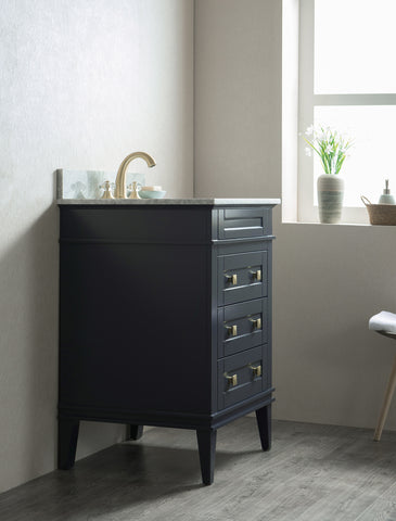 Image of 24" Solid Wood Sink Vanity With Without Faucet