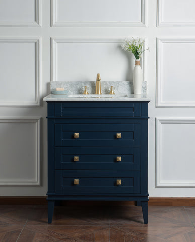 Image of 30" Solid Wood Sink Vanity With Without Faucet