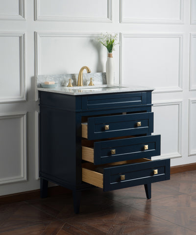 Image of 30" Solid Wood Sink Vanity With Without Faucet