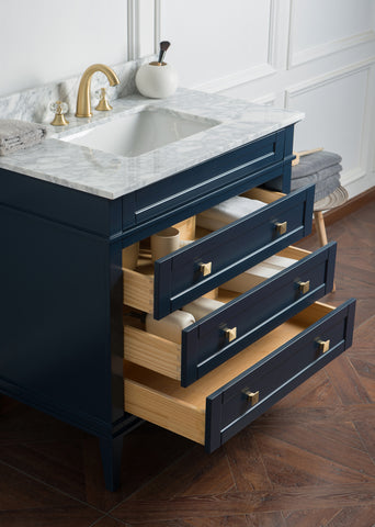 Image of 36" Solid Wood Sink Vanity With Without Faucet