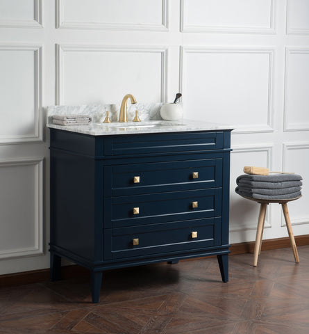 Image of 36" Solid Wood Sink Vanity With Without Faucet