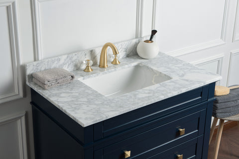 Image of 36" Solid Wood Sink Vanity With Without Faucet