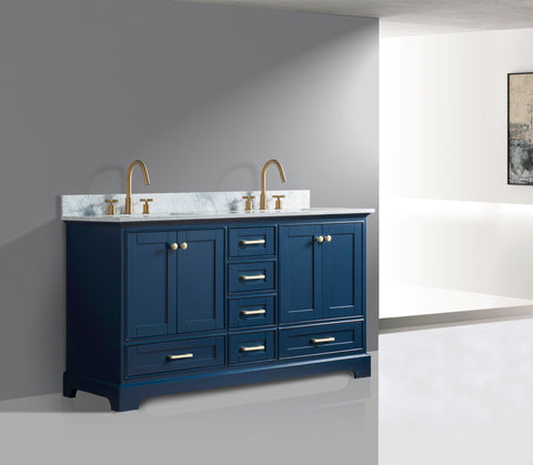 Image of 60" Solid Wood Sink Vanity Without Faucet