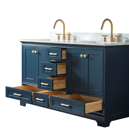 Image of 60" Solid Wood Sink Vanity Without Faucet