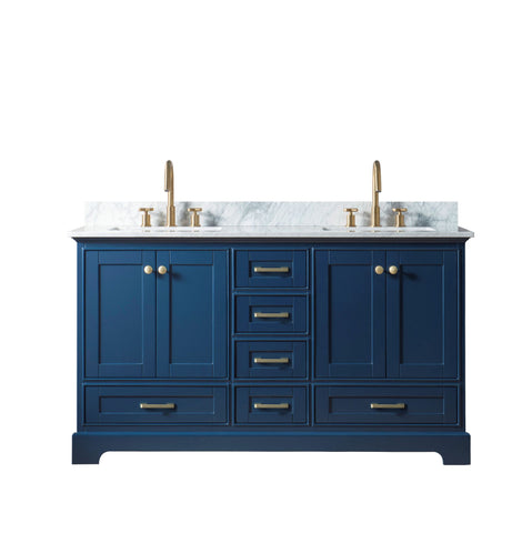 Image of 60" Solid Wood Sink Vanity Without Faucet