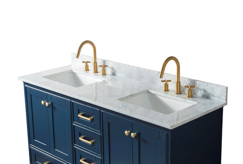 Image of 60" Solid Wood Sink Vanity Without Faucet