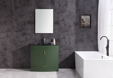 36" Vogue Green Bathroom Vanity - Pvc