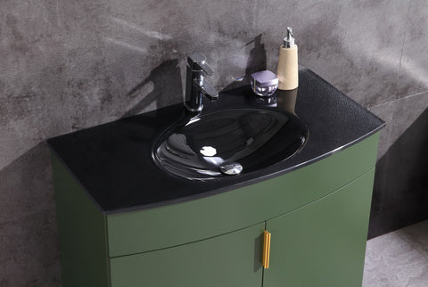 Image of 36" Vogue Green Bathroom Vanity - Pvc