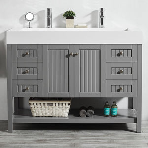 Pavia 48” Single Vanity in Grey with Acrylic under-mount Sink Without Mirror